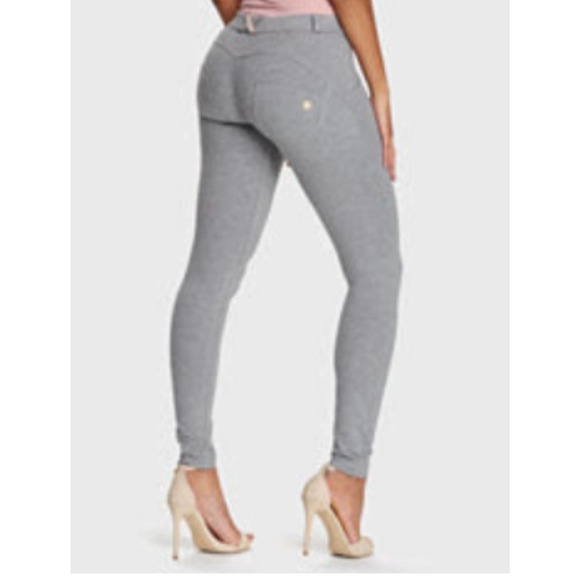Women's Gray Slim Fit Pants - Picture 1 of 9
